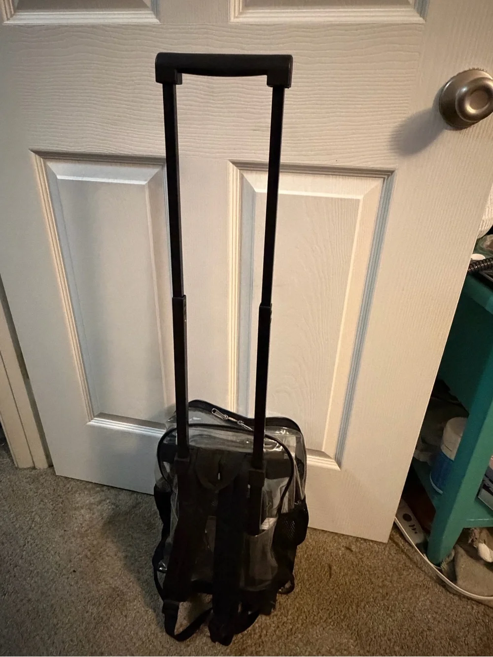 Clear Black PVC Backpack – Transparent Men’s Bag